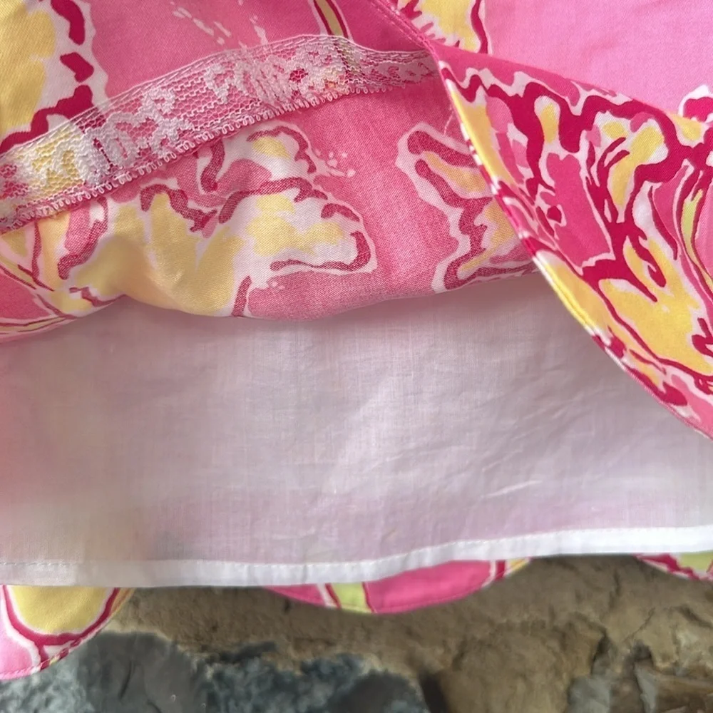 Lilly Pulitzer Size 8 Lynnie Skirt Hotty Pink Day Lynnie Scallop Hem